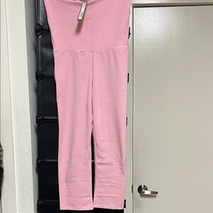 Skims Pink Cotton Jersey Capri Pants Size S NWT
